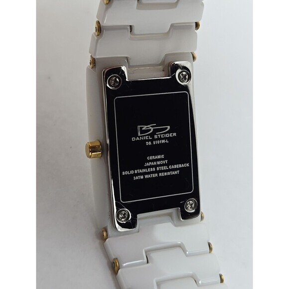 Daniel Steiger Cobra Blanco White Gold Ceramic Sapphire Womens Watch New Battery main image 7